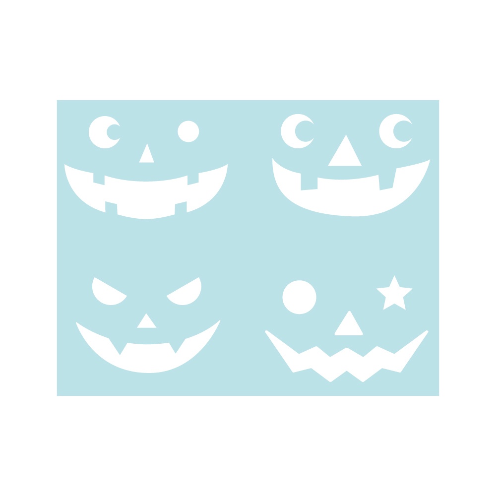 ステッカー ハロウィン カボチャ顔7