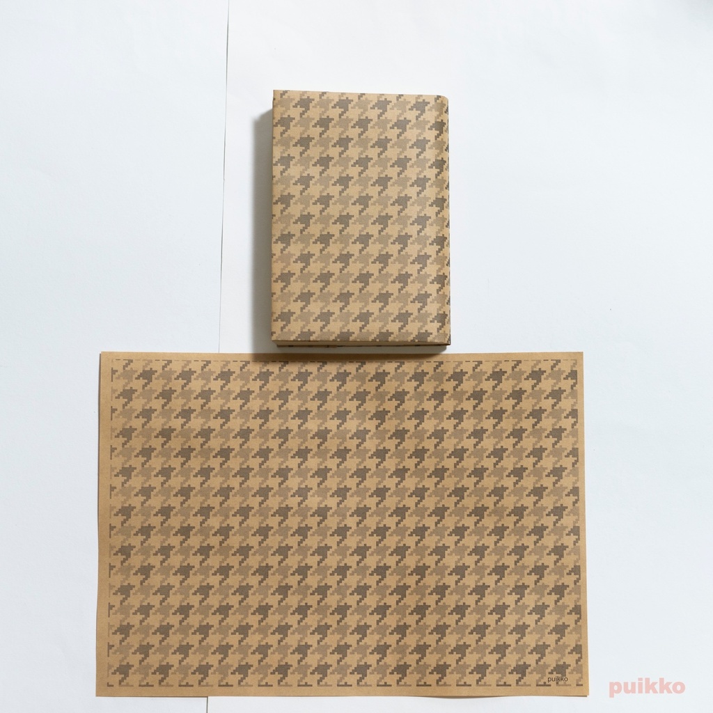 紙製ブックカバー 和柄パターン・ドット(モノクロ)(5枚セット)