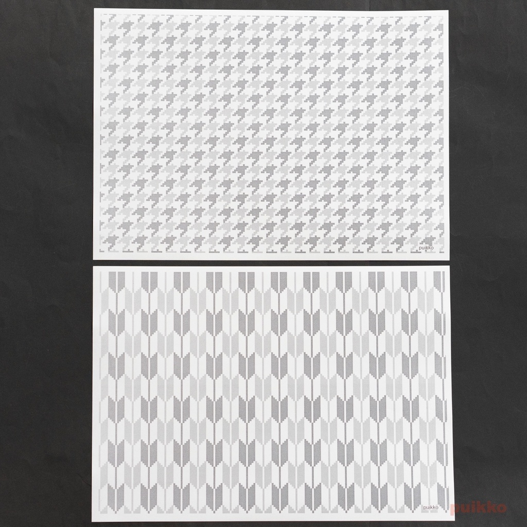 紙製ブックカバー 和柄パターン・ドット(モノクロ)(5枚セット)