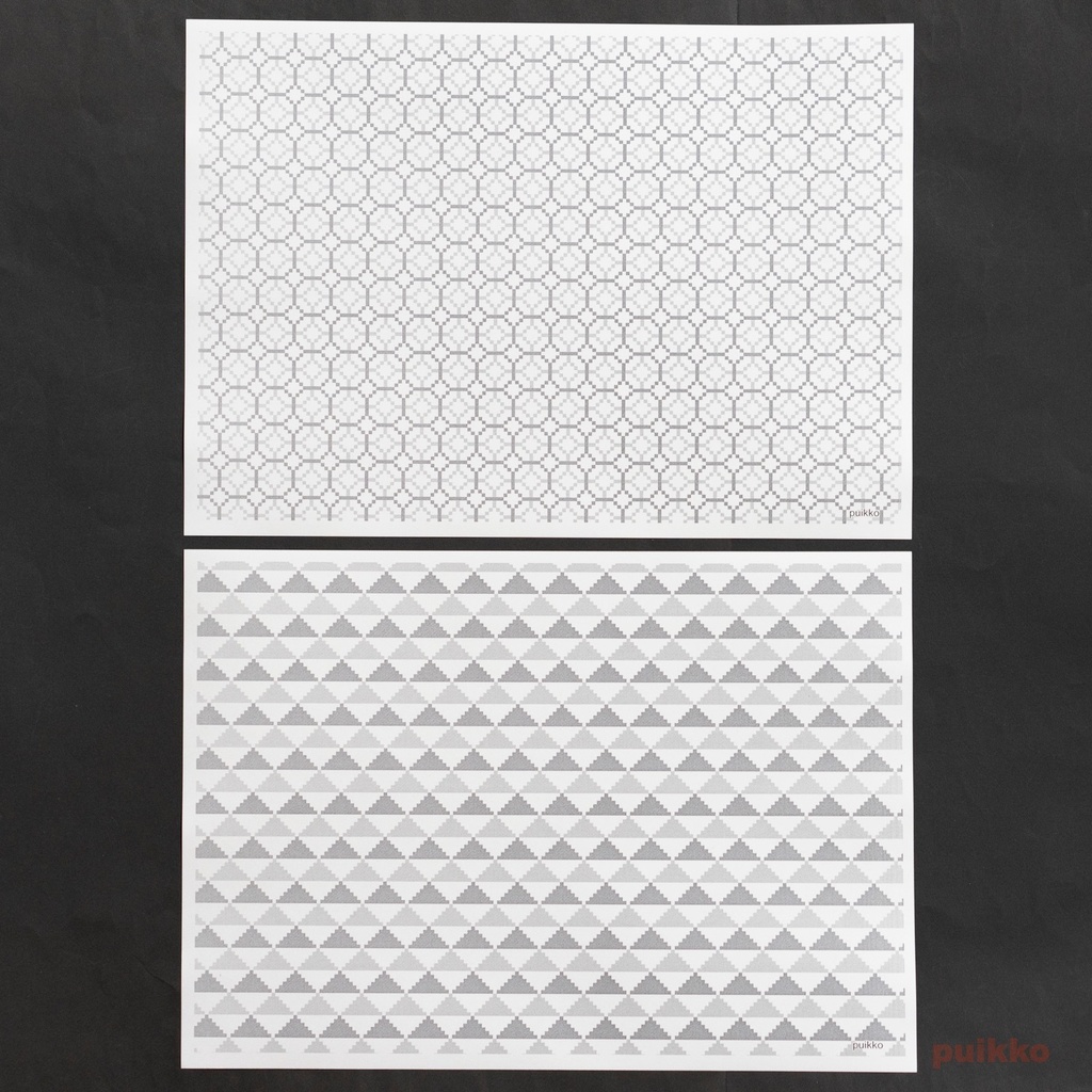 紙製ブックカバー 和柄パターン・ドット(モノクロ)(5枚セット)