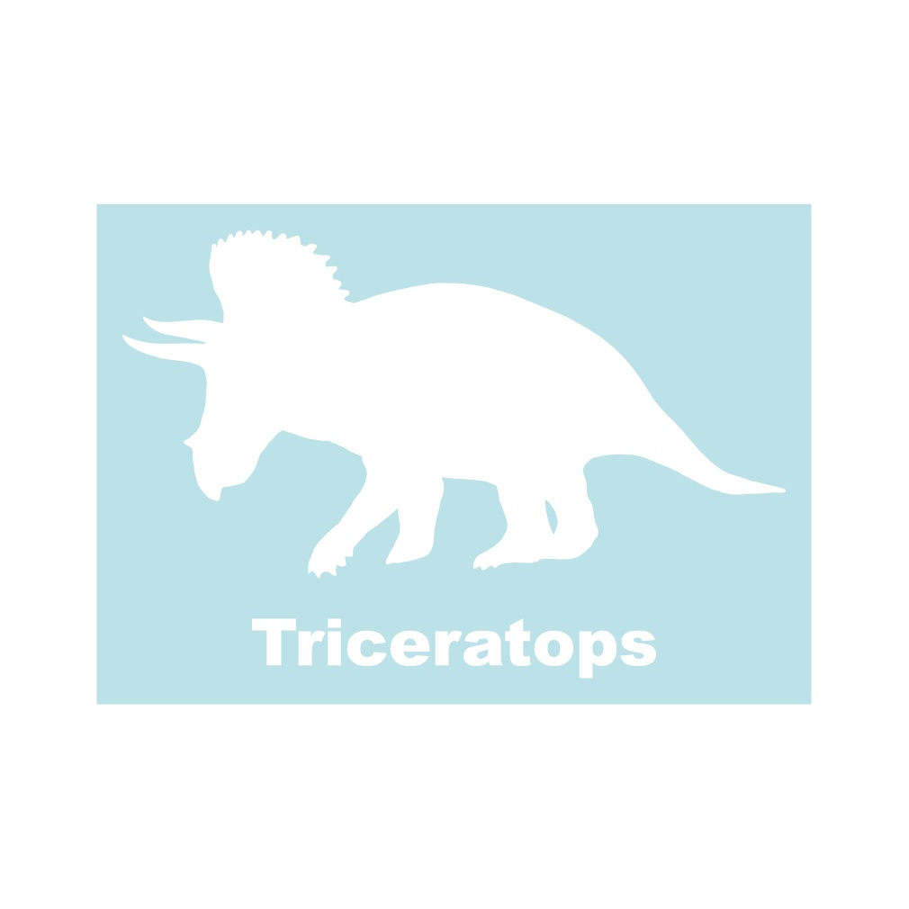 恐竜ステッカー トリケラトプス