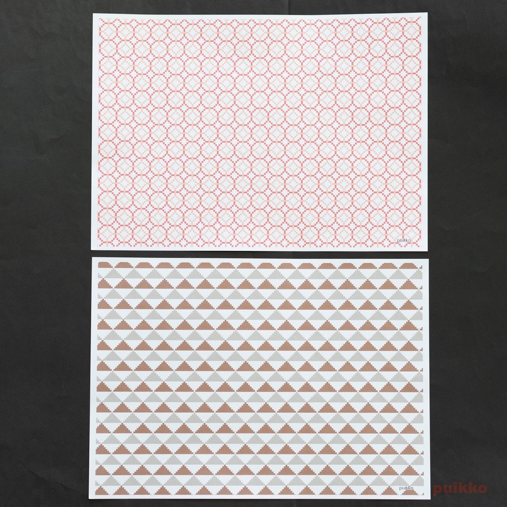 紙製ブックカバー 和柄パターン・ドット(カラー)(5枚セット)