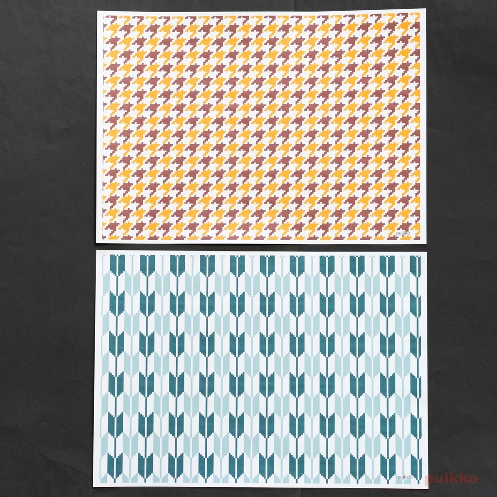 紙製ブックカバー 和柄パターン・ドット(カラー)(5枚セット)