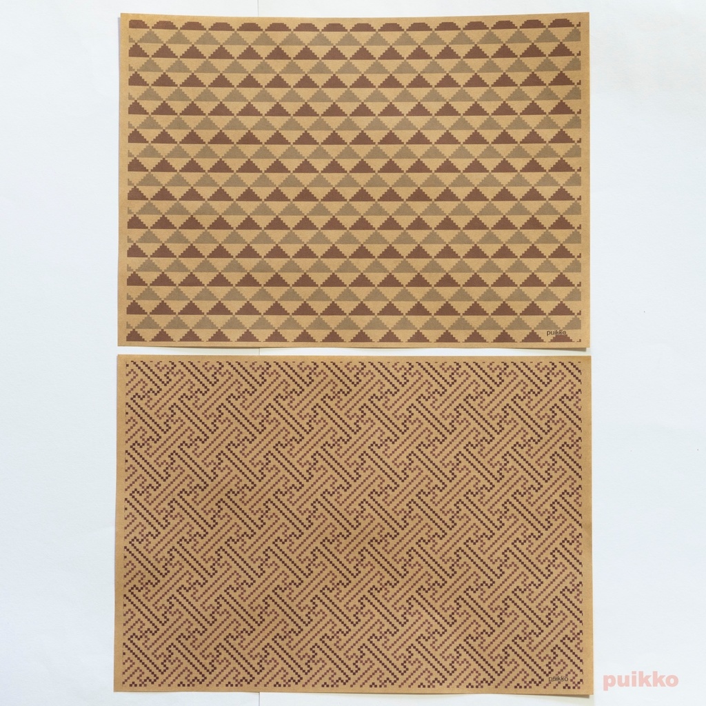 紙製ブックカバー 和柄パターン・ドット(カラー)(5枚セット)