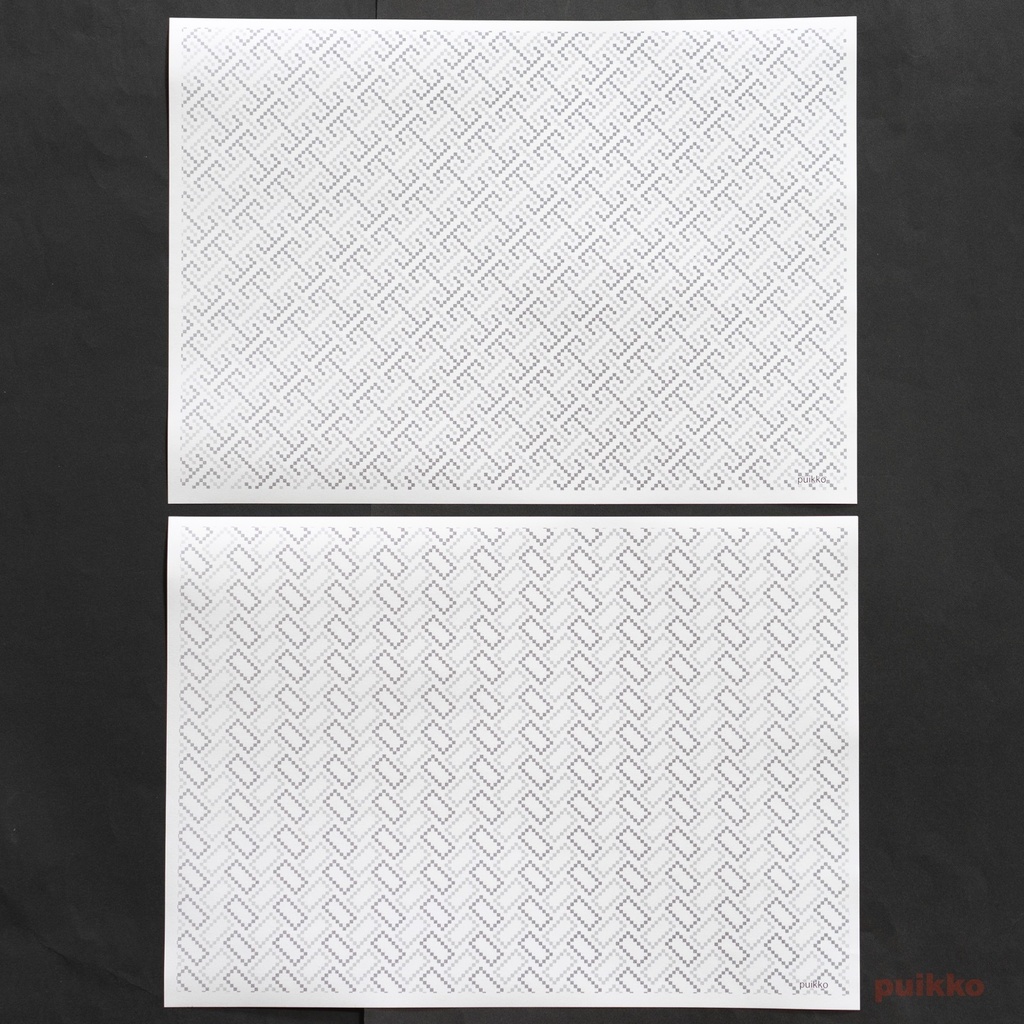 紙製ブックカバー 和柄パターン・ドット2(モノクロ)(5枚セット)