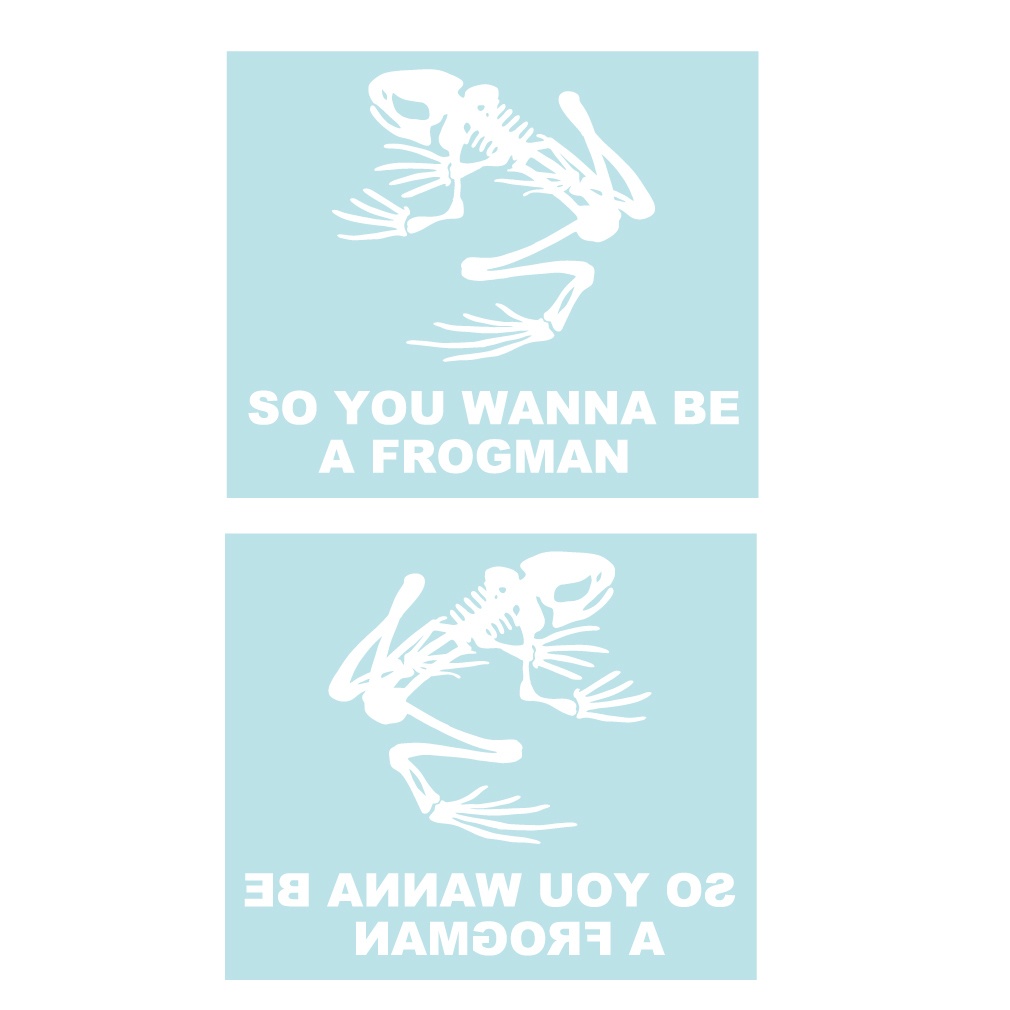 ミリタリーステッカー ネイビーシールズ スカルフロッグ(通常版・反転版セット)