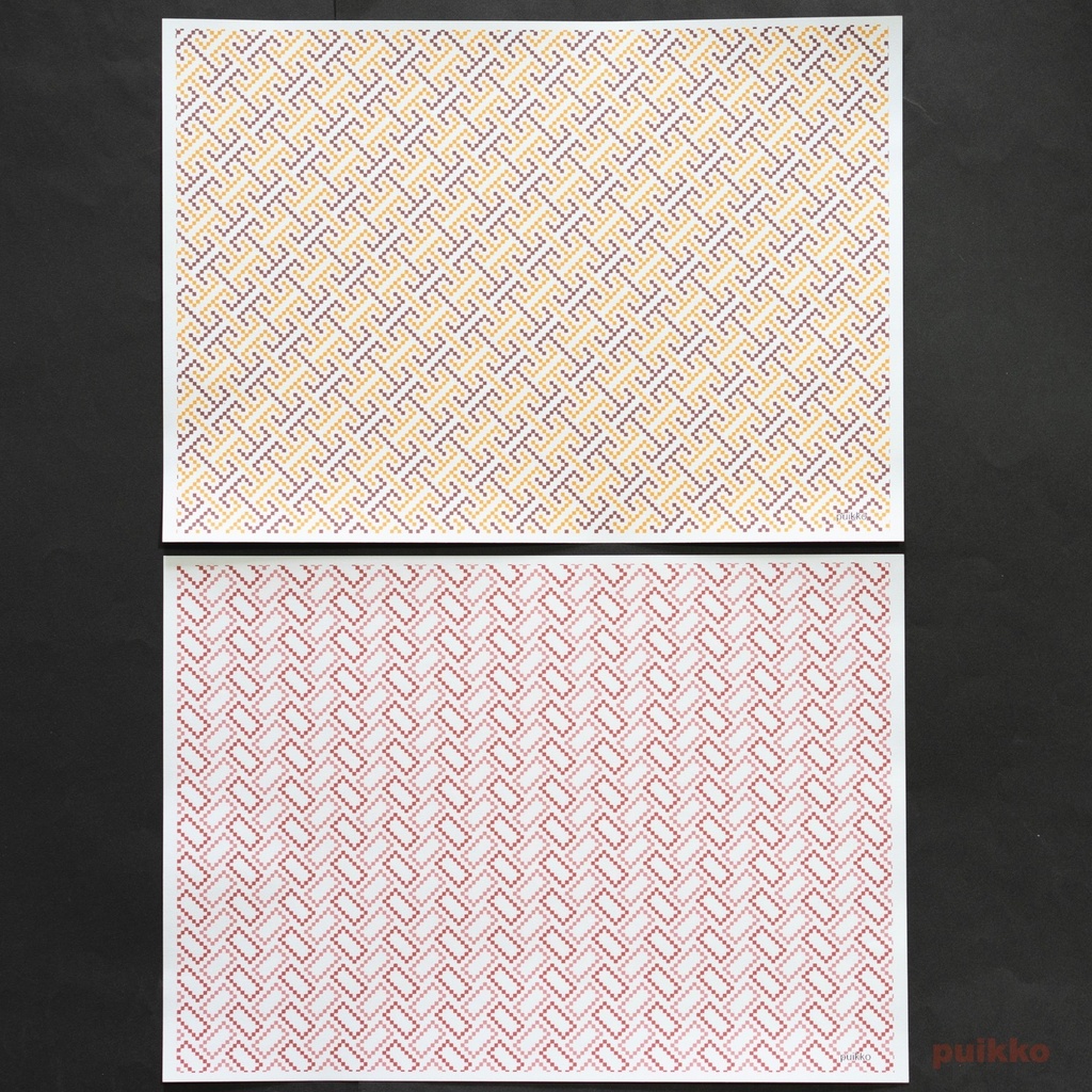 紙製ブックカバー 和柄パターン・ドット2(カラー)(5枚セット)