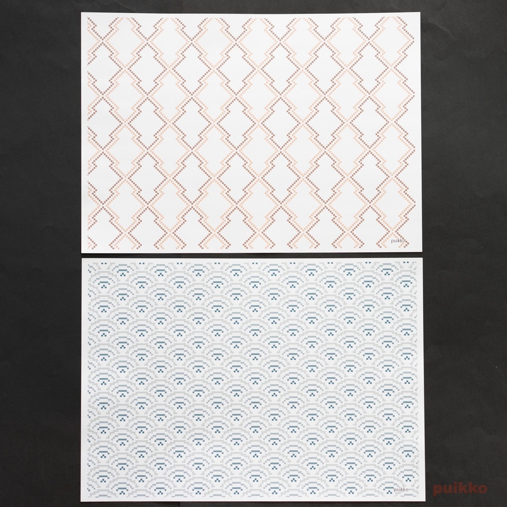 紙製ブックカバー 和柄パターン・ドット2(カラー)(5枚セット)