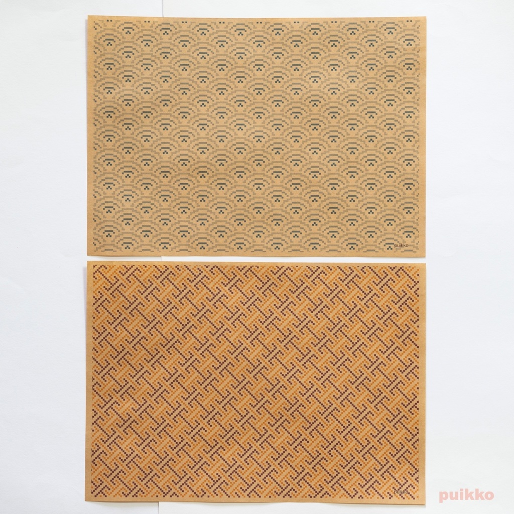 紙製ブックカバー 和柄パターン・ドット2(カラー)(5枚セット)