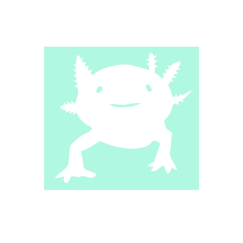 ウーパールーパー アイロンプリント