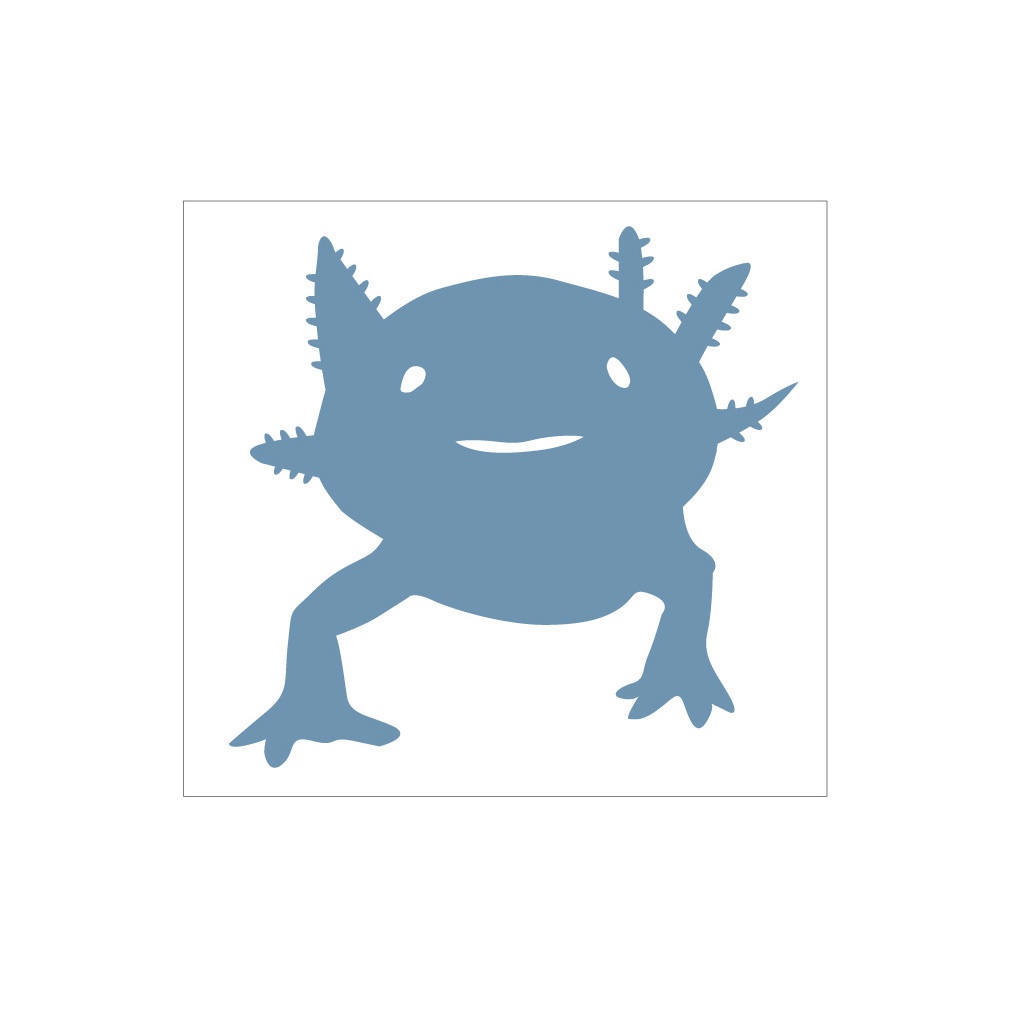 ウーパールーパー アイロンプリント