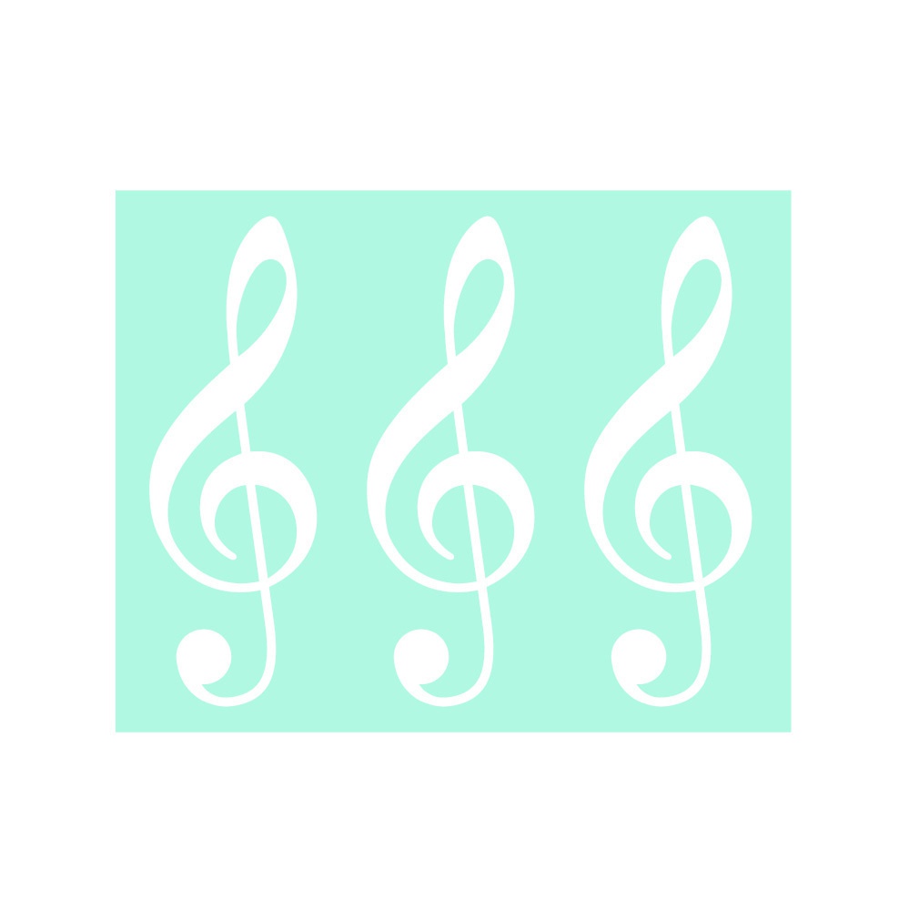 ト音記号 アイロンプリント