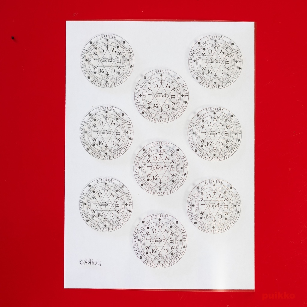 レジン封入用フィルム 魔法円「アグリッパの大きな魔法の円」 箔押し