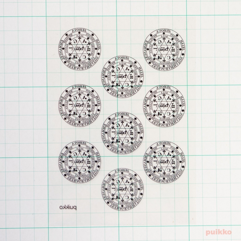 レジン封入用フィルム 魔法円「アグリッパの大きな魔法の円」