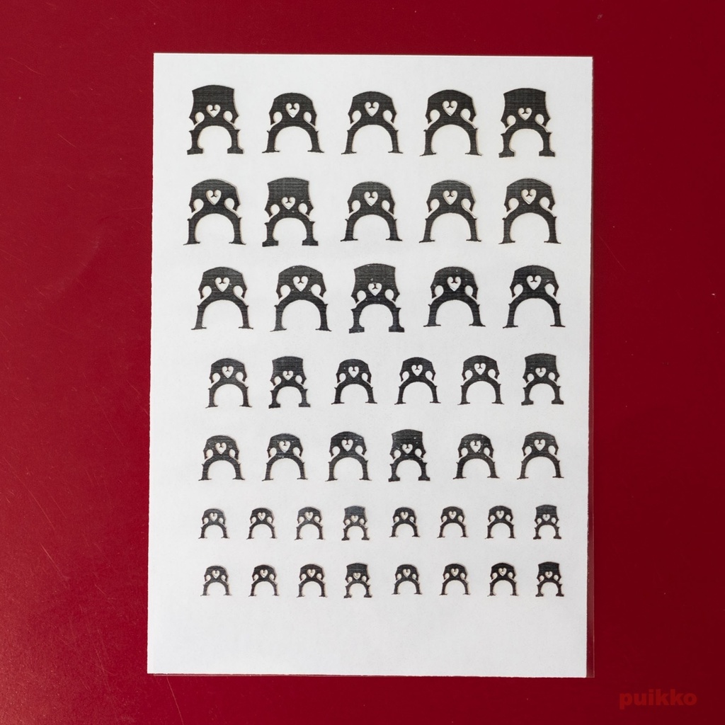 レジン封入用フィルム チェロの駒・フレンチスタイル 箔押し