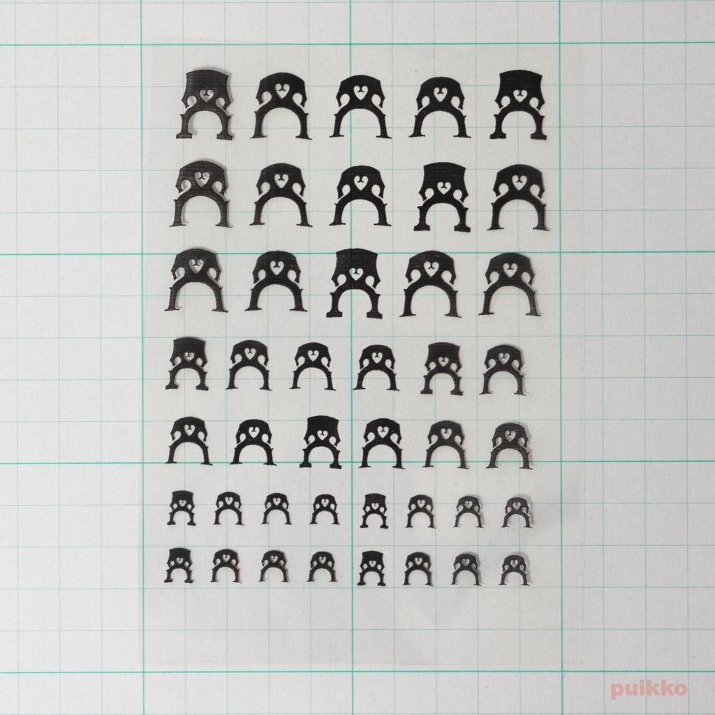 レジン封入用フィルム チェロの駒・フレンチスタイル