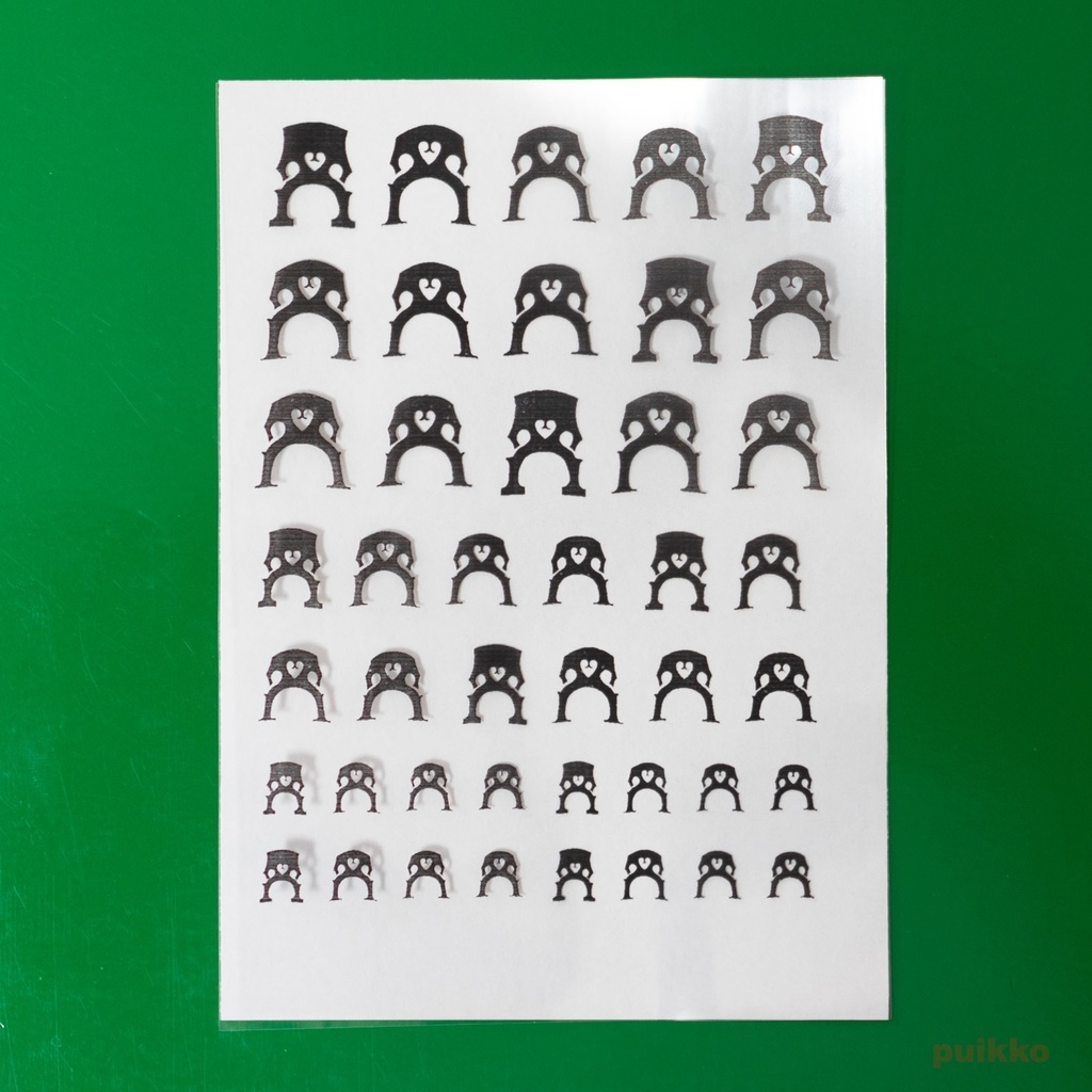 レジン封入用フィルム　チェロの駒・フレンチスタイル