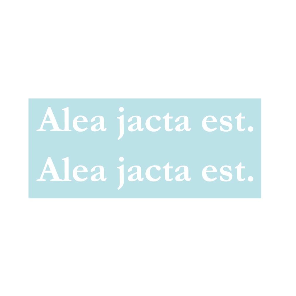 ステッカー ラテン語 「賽は投げられた」