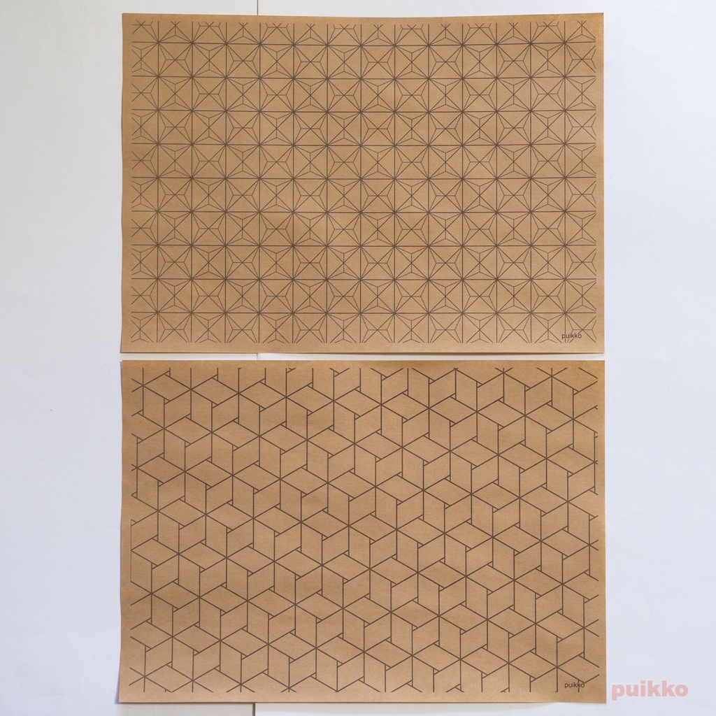 紙製ブックカバー 「北斎模様画譜」1(5枚セット)