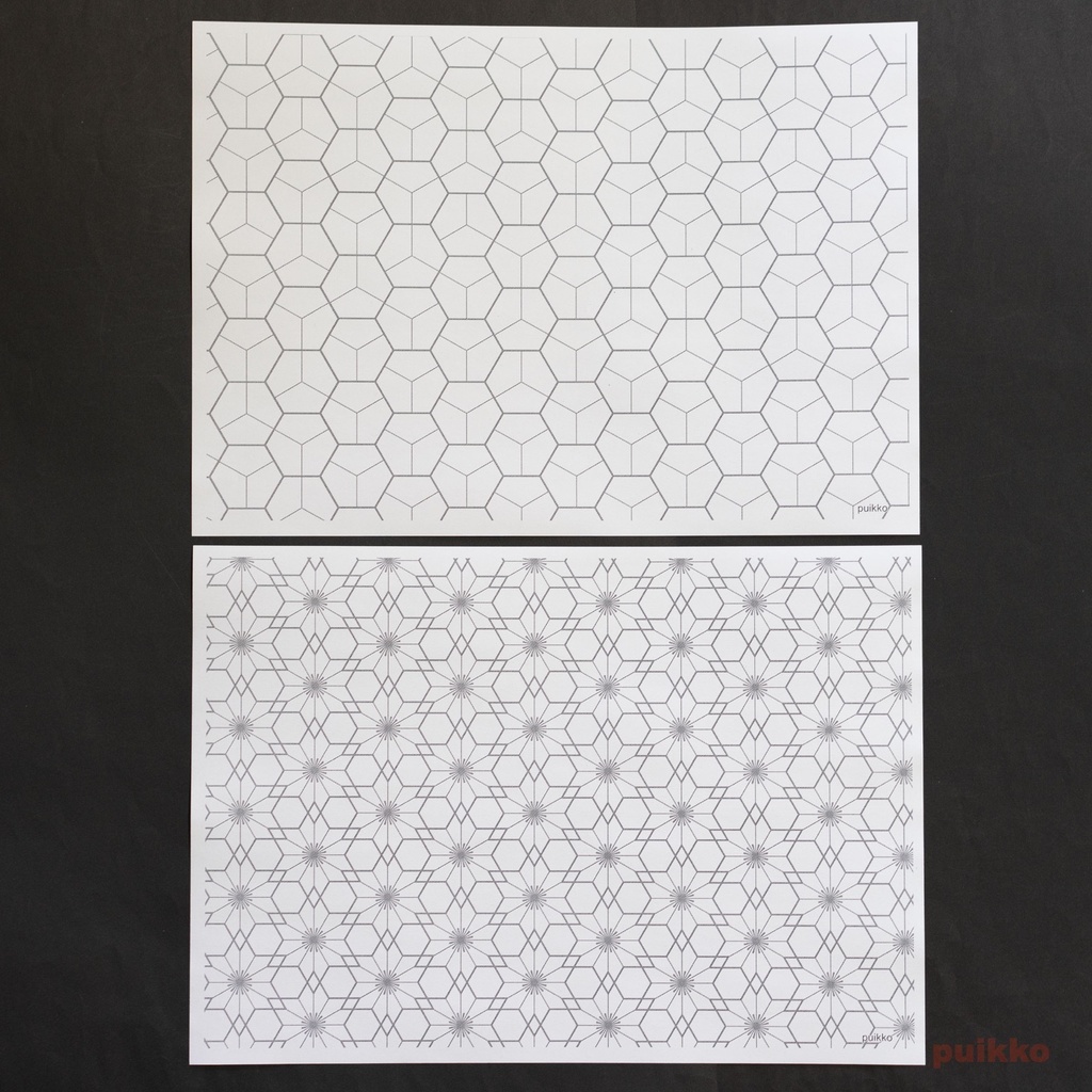 紙製ブックカバー 「北斎模様画譜」1(5枚セット)