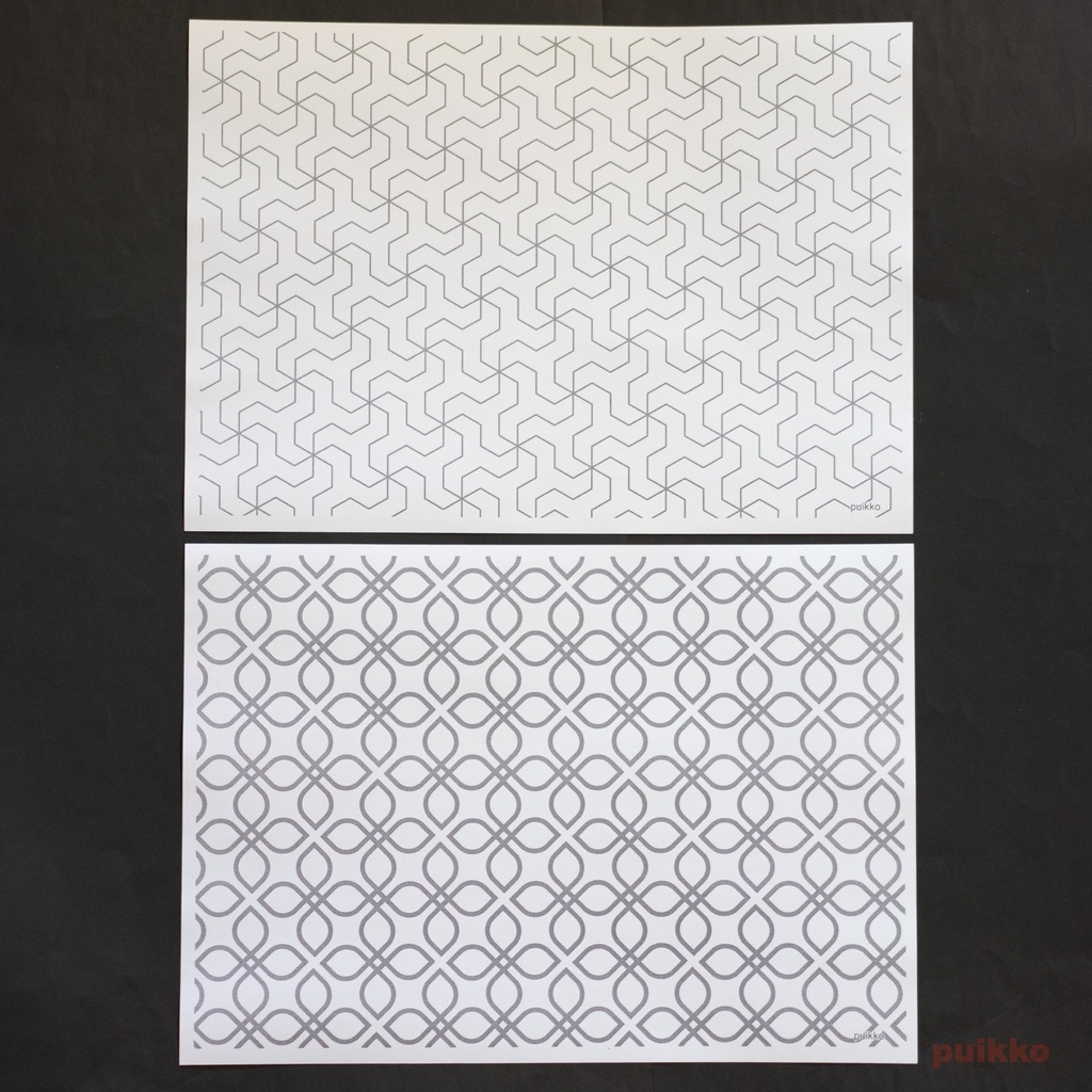 紙製ブックカバー 「北斎模様画譜」2(5枚セット)