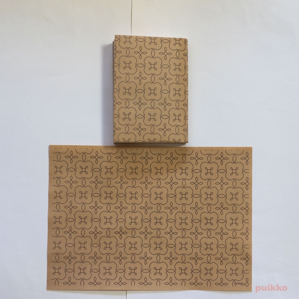 紙製ブックカバー 「北斎模様画譜」2(5枚セット)