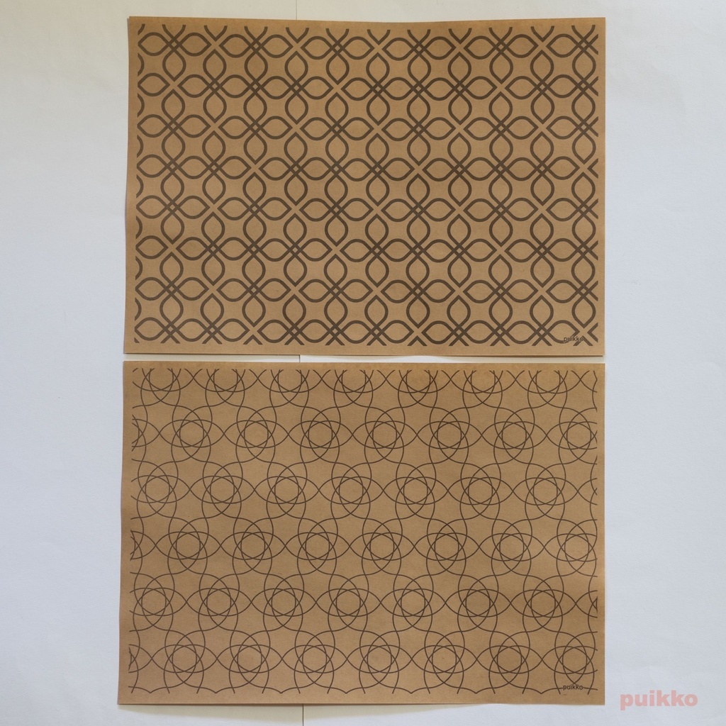 紙製ブックカバー 「北斎模様画譜」2(5枚セット)