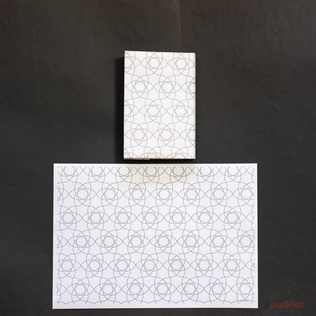 紙製ブックカバー 「北斎模様画譜」2(5枚セット)