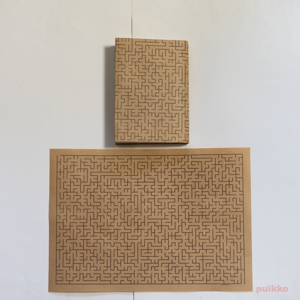 紙製ブックカバー 迷路2(5枚セット)