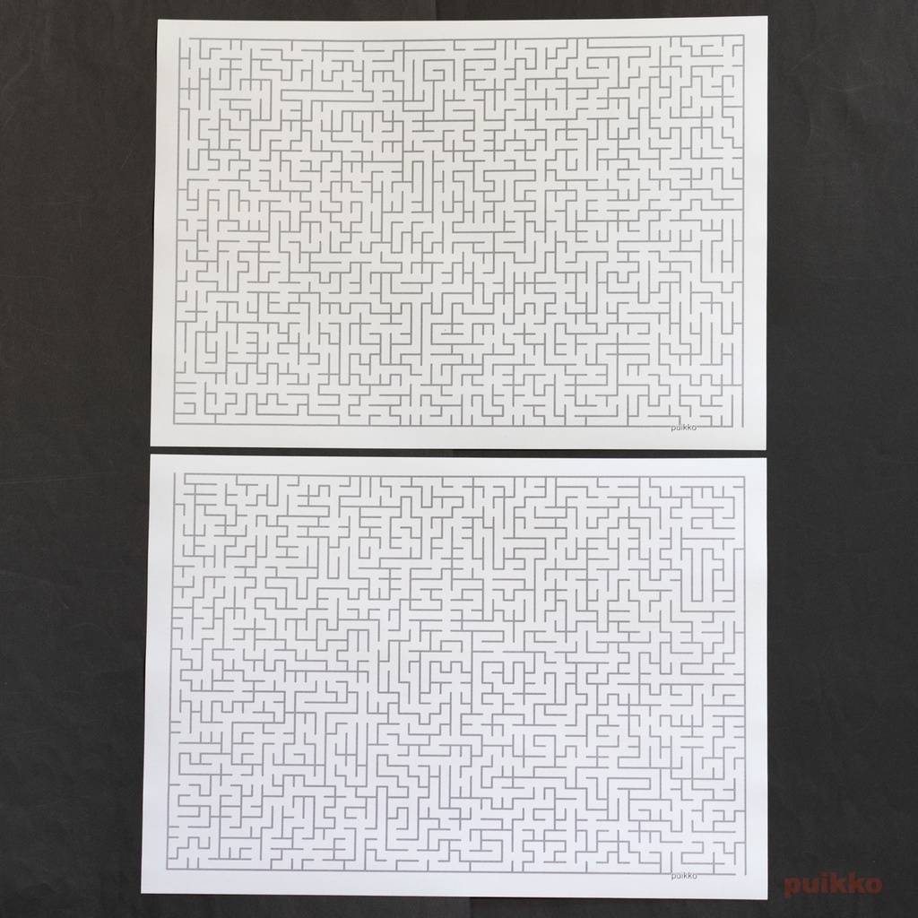 紙製ブックカバー 迷路2(5枚セット)