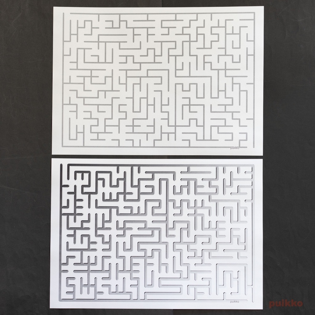 紙製ブックカバー 迷路2(5枚セット)