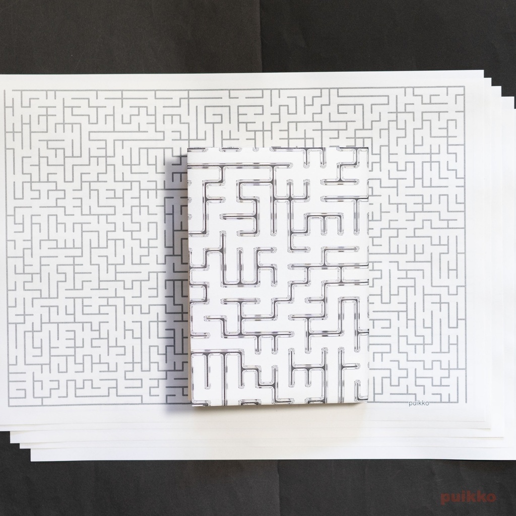 紙製ブックカバー 迷路2(5枚セット)
