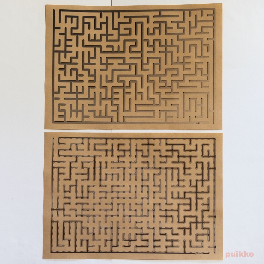 紙製ブックカバー 迷路2(5枚セット)