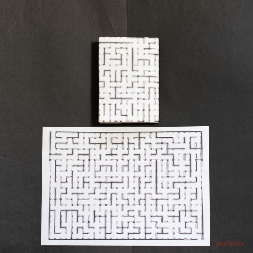 紙製ブックカバー 迷路2(5枚セット)