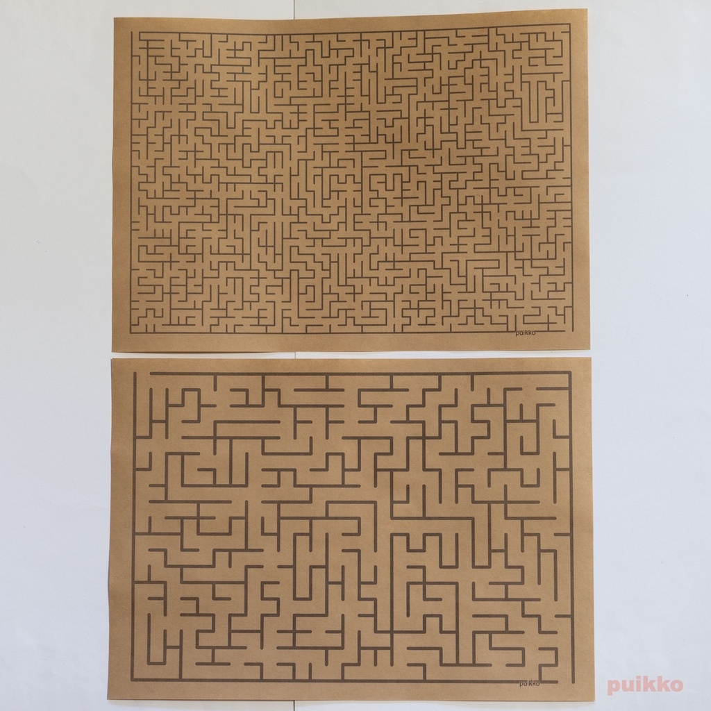紙製ブックカバー 迷路2(5枚セット)