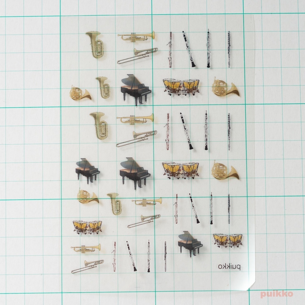 レジン封入用フィルム 楽器(カラー)Ver.2