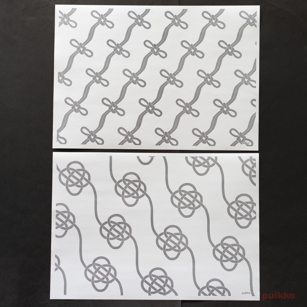 紙製ブックカバー 飾り結び(5枚セット)