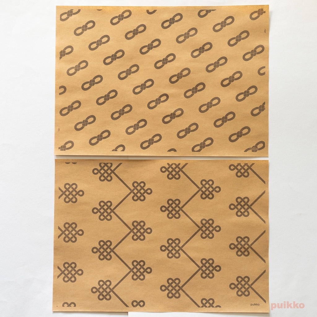 紙製ブックカバー 飾り結び(5枚セット)