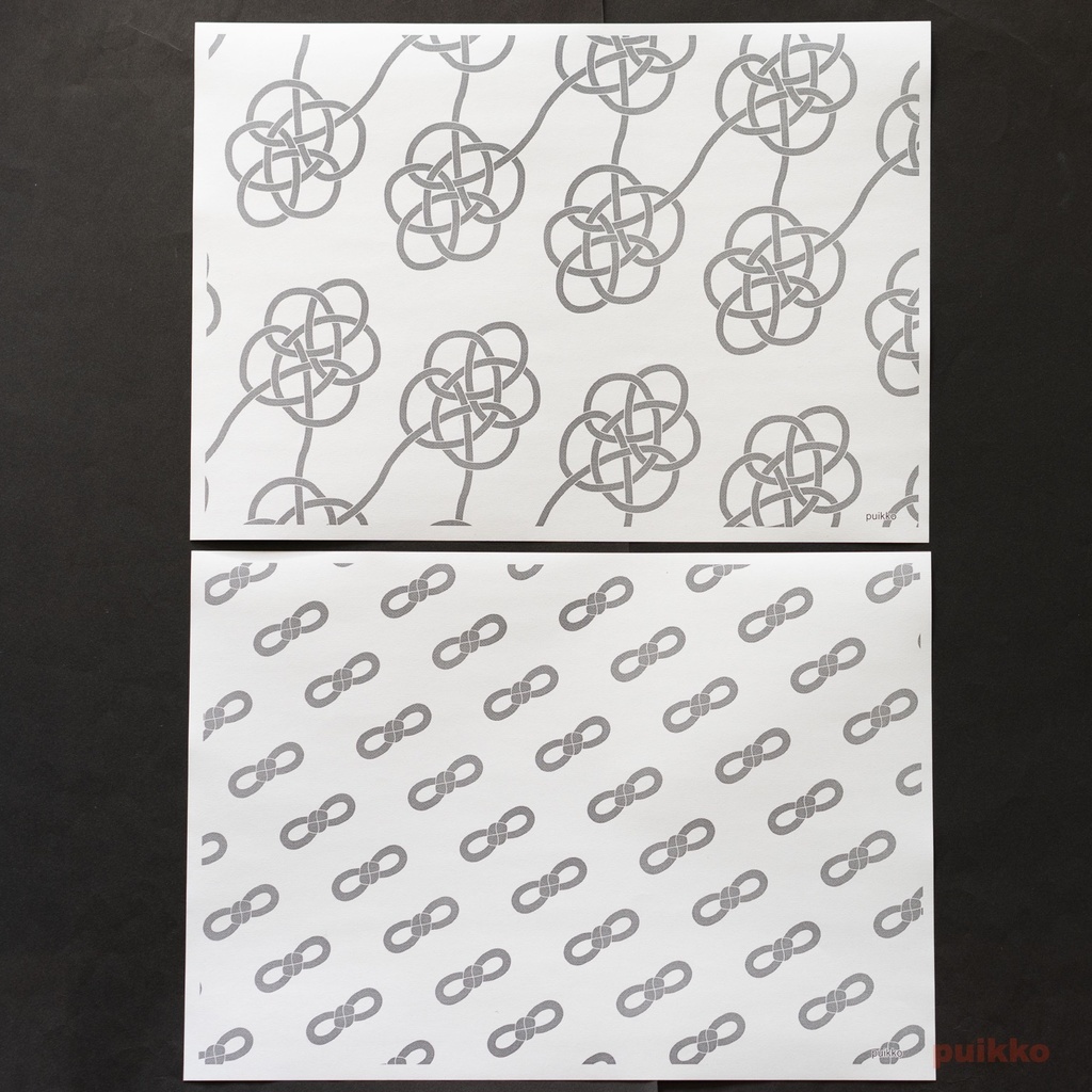 紙製ブックカバー 飾り結び(5枚セット)