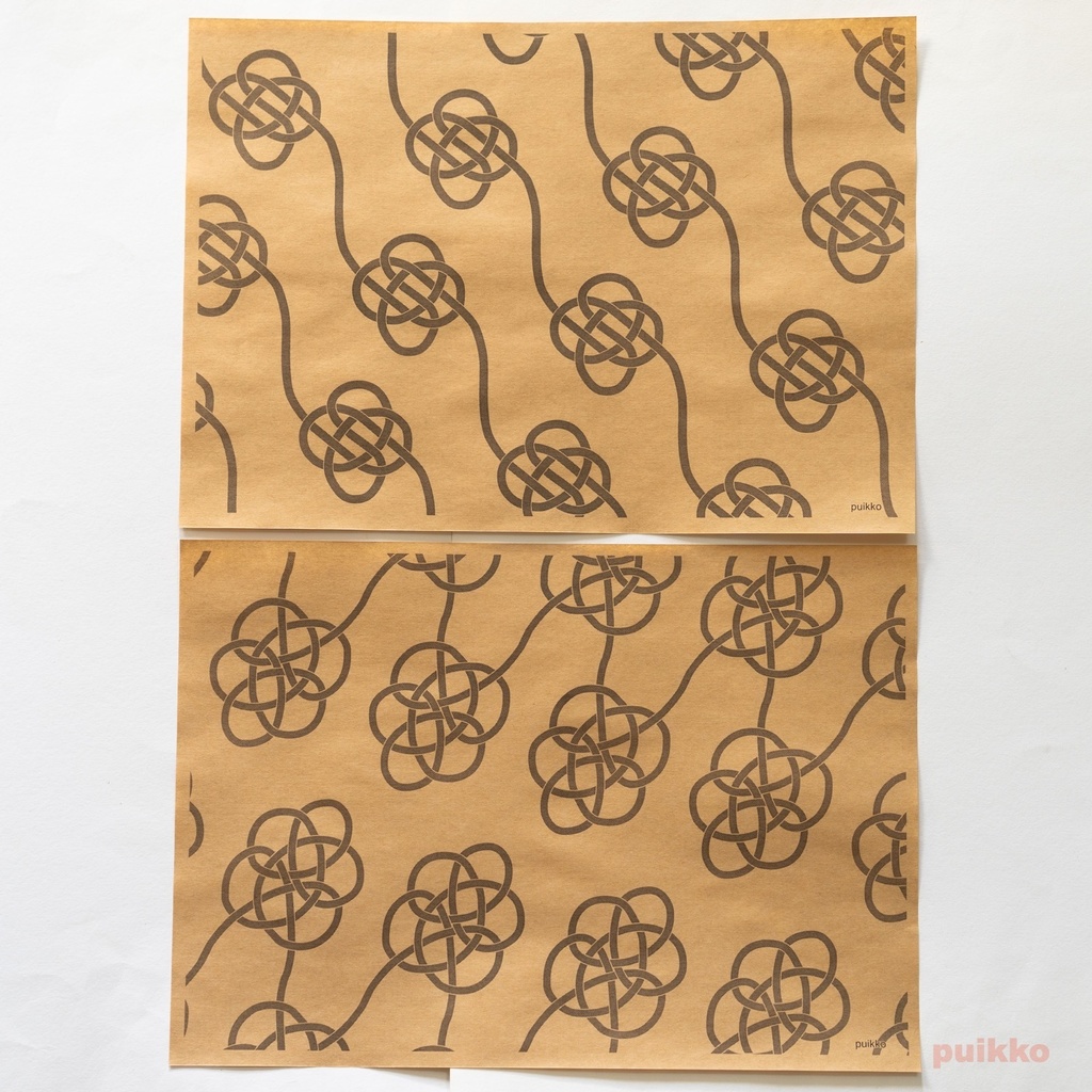 紙製ブックカバー 飾り結び(5枚セット)