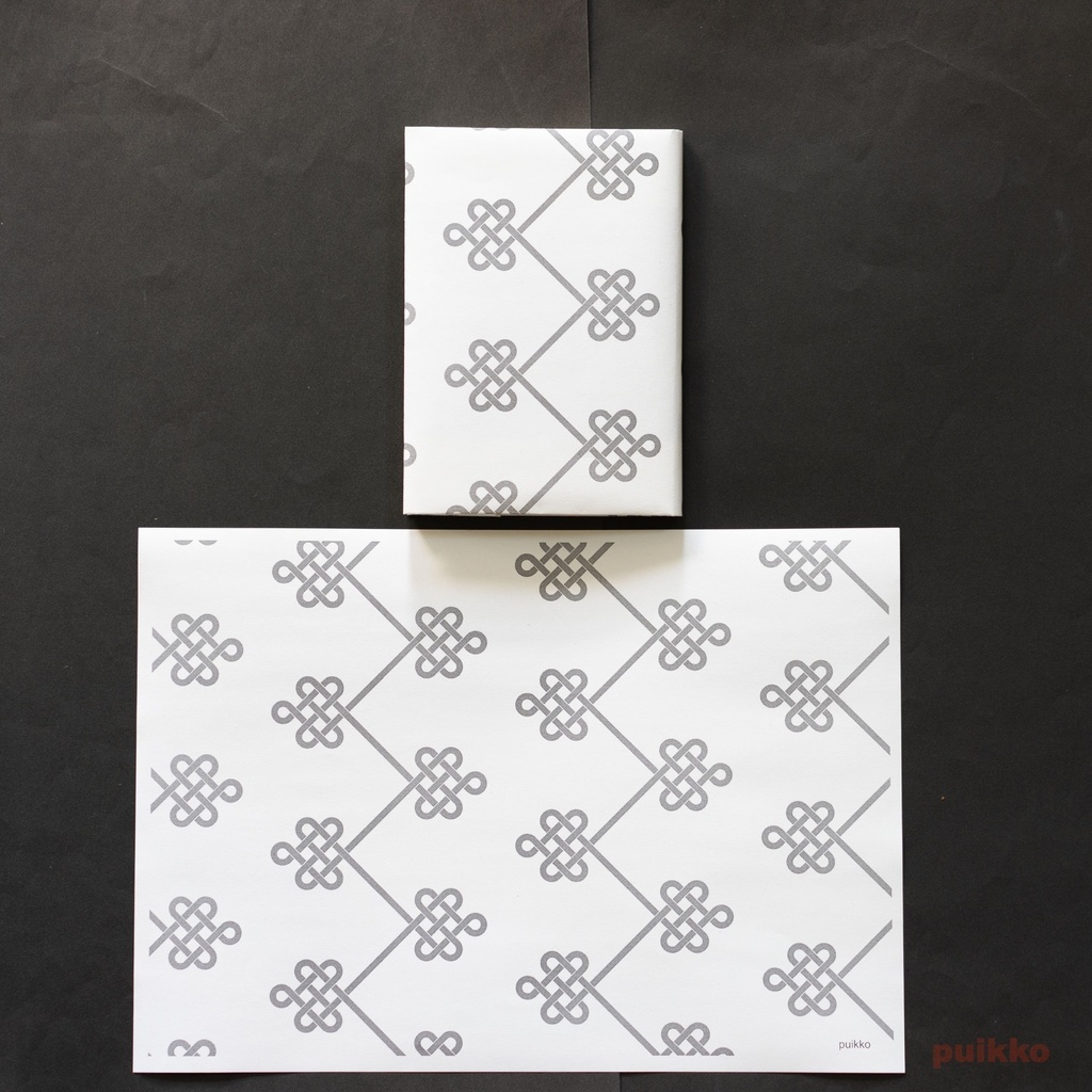 紙製ブックカバー 飾り結び(5枚セット)