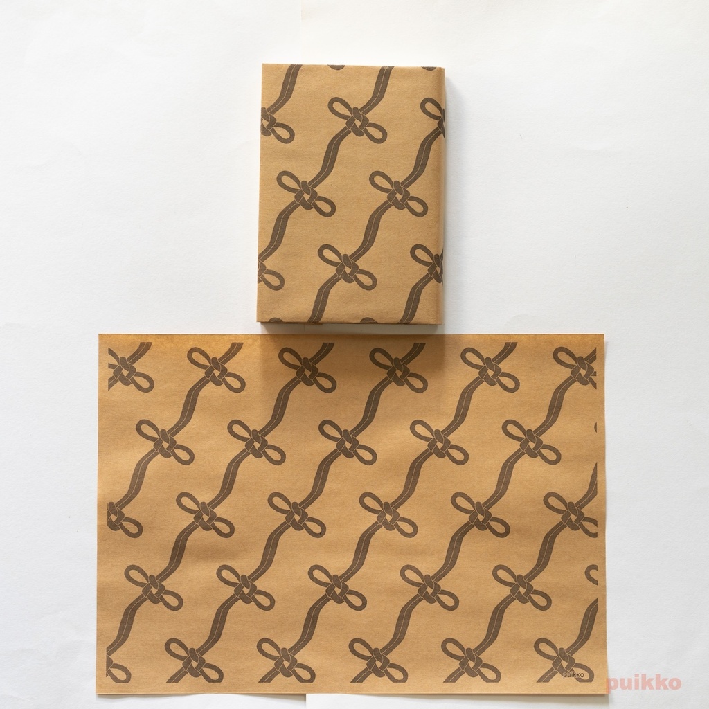 紙製ブックカバー 飾り結び(5枚セット)