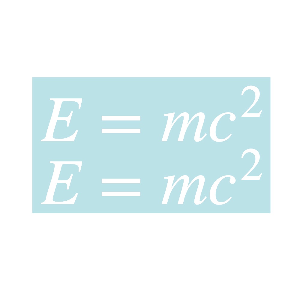 ステッカー アインシュタインの関係式(2片)