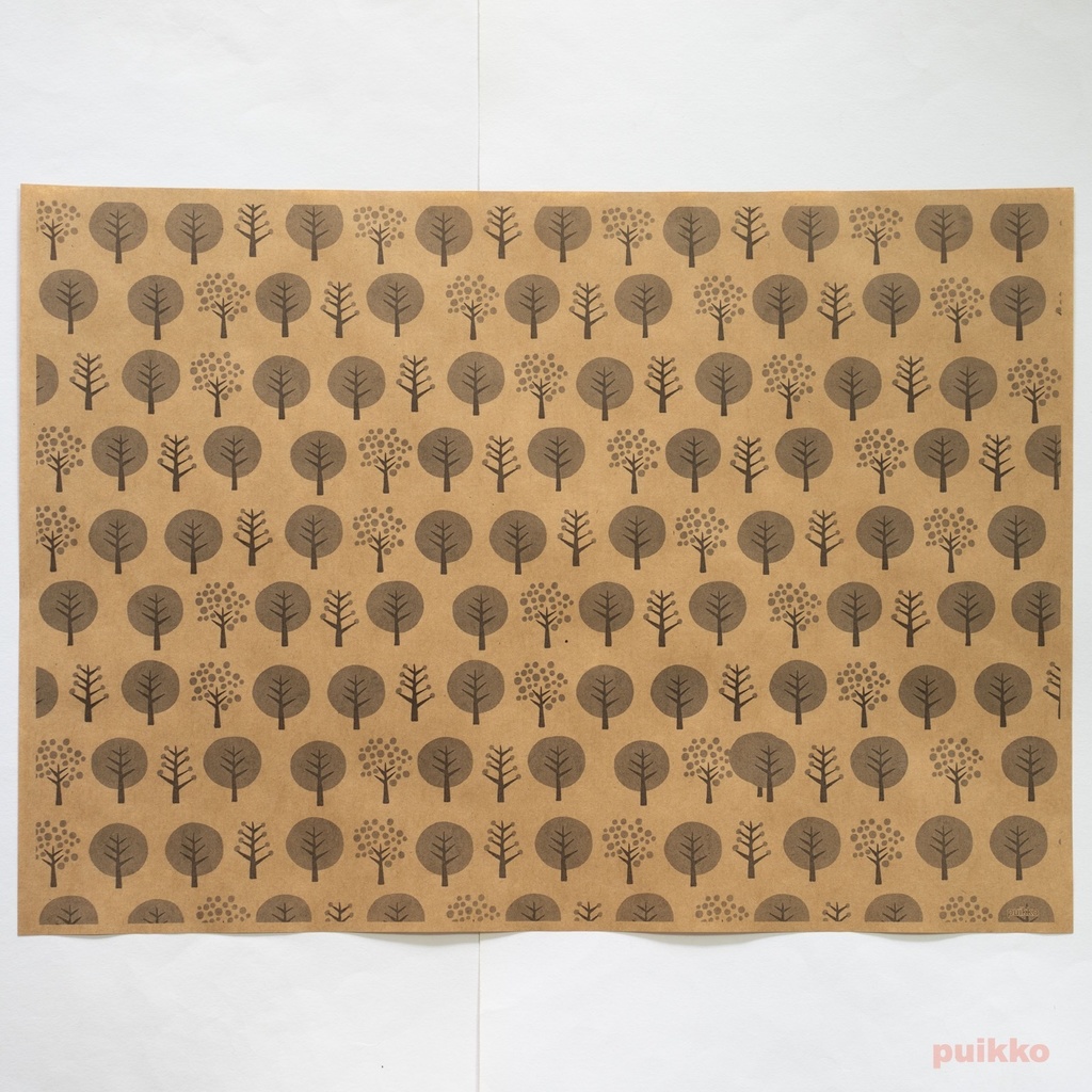 紙製ブックカバー 北欧パターン(モノクロ) A3判(5枚セット)