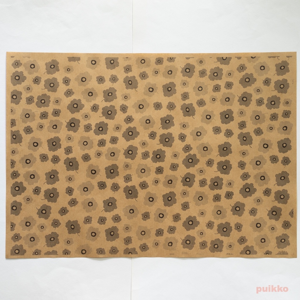 紙製ブックカバー 北欧パターン(モノクロ) A3判(5枚セット)