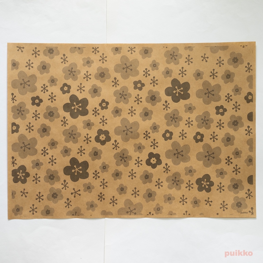 紙製ブックカバー 北欧パターン(モノクロ) A3判(5枚セット)