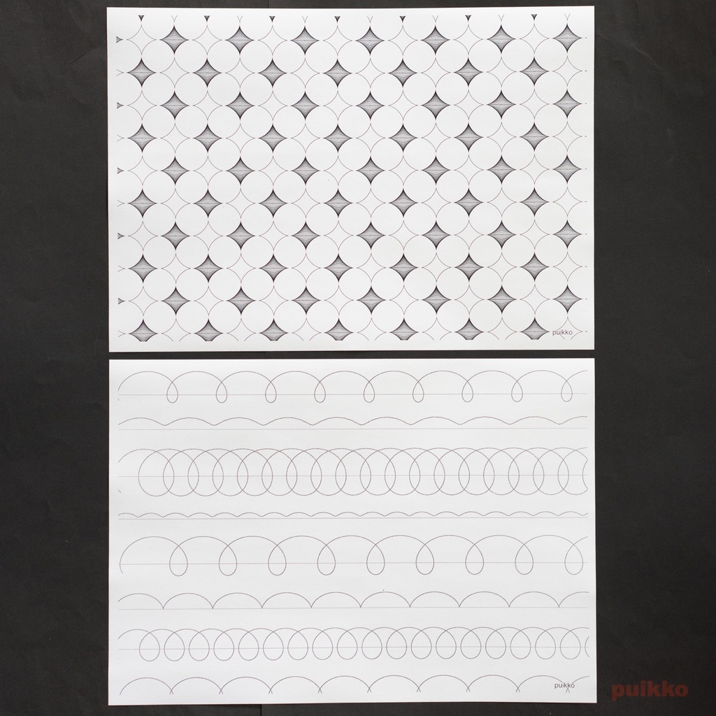 紙製ブックカバー 数学柄1(5枚セット)