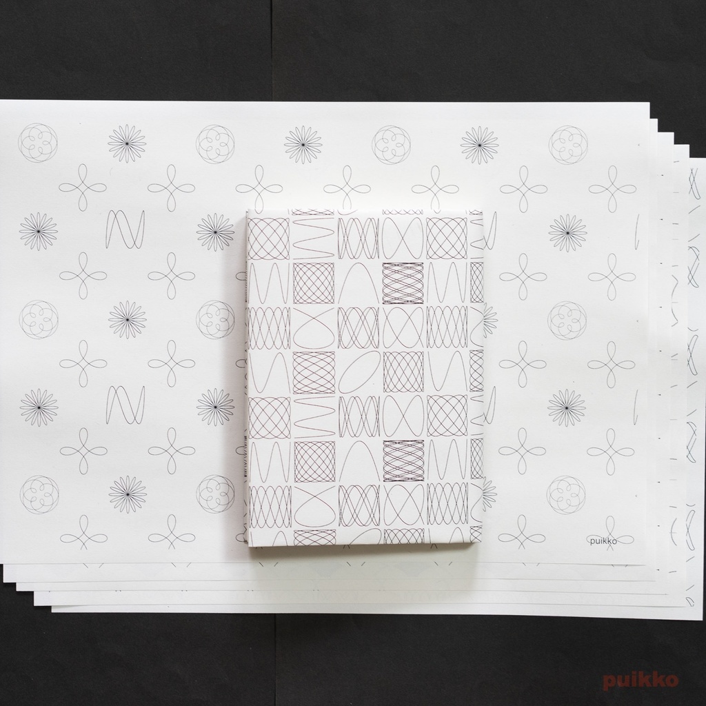 紙製ブックカバー 数学柄1(5枚セット)