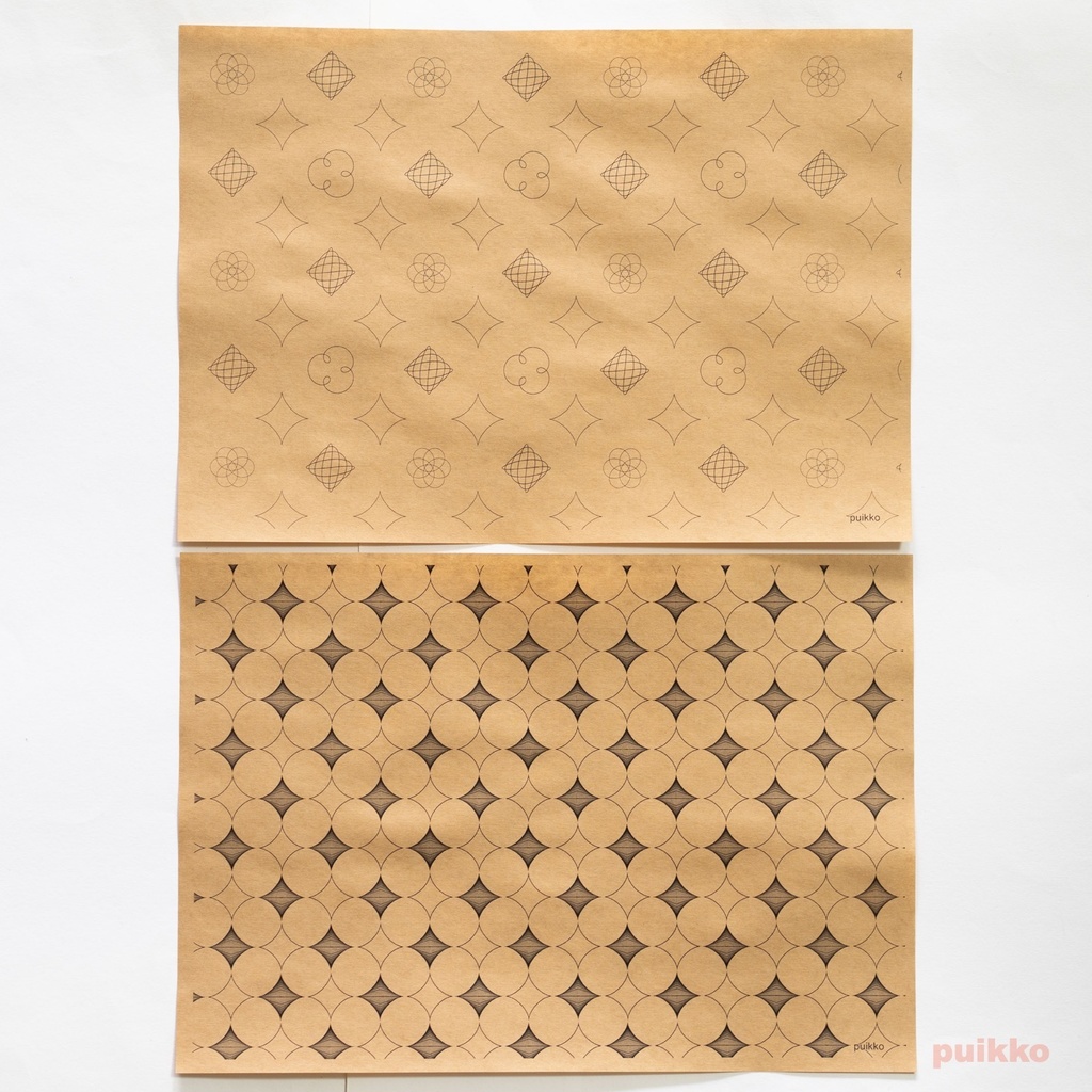 紙製ブックカバー 数学柄1(5枚セット)