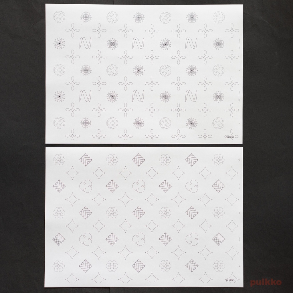 紙製ブックカバー 数学柄1(5枚セット)